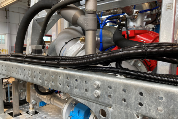 industrial equipment, machinery, piping, valves, metal frame