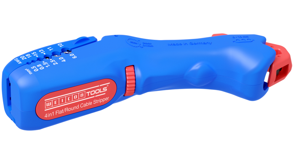 평평한, 둥근 케이블 스트리퍼 | 최대 폭 18 mm의 모든 일반 플랫 케이블과 직경 6-13 mm의 모든 일반 원형 케이블에 적합합니다.