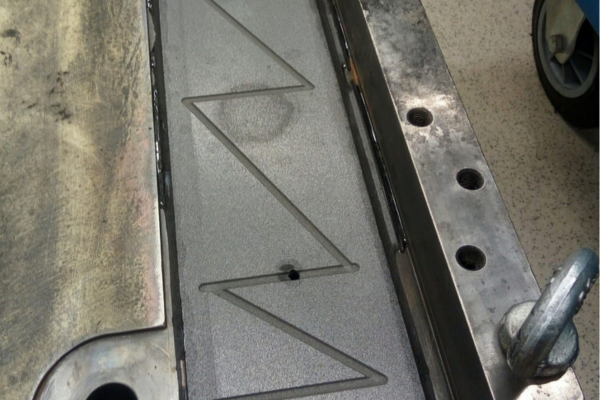 metal, stainless, grooved, carriage, machinery
