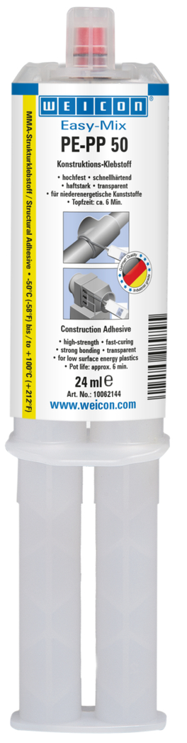 Easy-Mix PE-PP 50 구조용 아크릴 접착제 | 특수 플라스틱용 메틸 아크릴레이트 기반 건축용 접착제