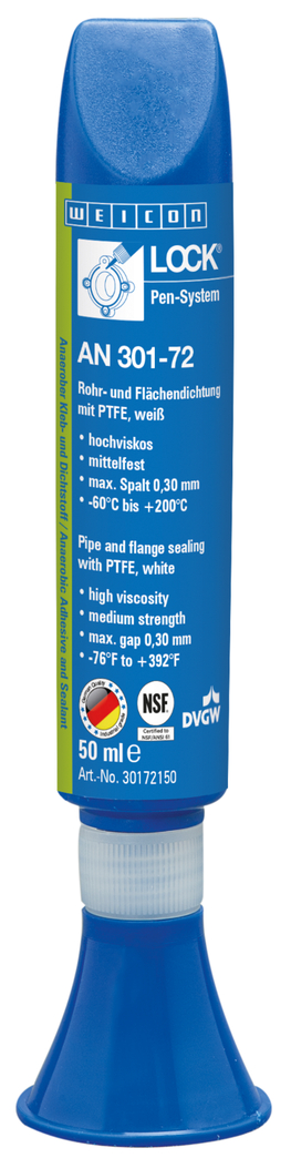 WEICONLOCK® AN 301-72 파이프 및 플랜지 씰링제 | PTFE 포함, 중간 강도, 고온 내성 포함