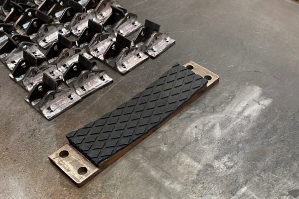 foot pedal, rubber pad, metal plate, diamond pattern, anti-slip