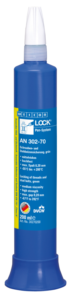 WEICONLOCK® AN 302-70 나사산 및 스터드 볼트의 잠금 장치 | 고강도, 중간 점도, 식수 승인을 받은 제품