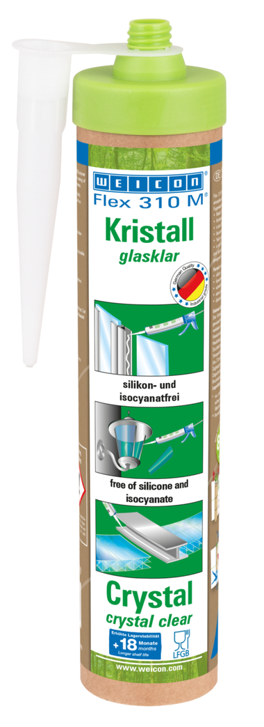 Flex 310 M® 크리스탈 MS-폴리머 | 피로 없는 작업을 위한 프레스팩 포장의 MS-폴리머 기반 탄성 접착제