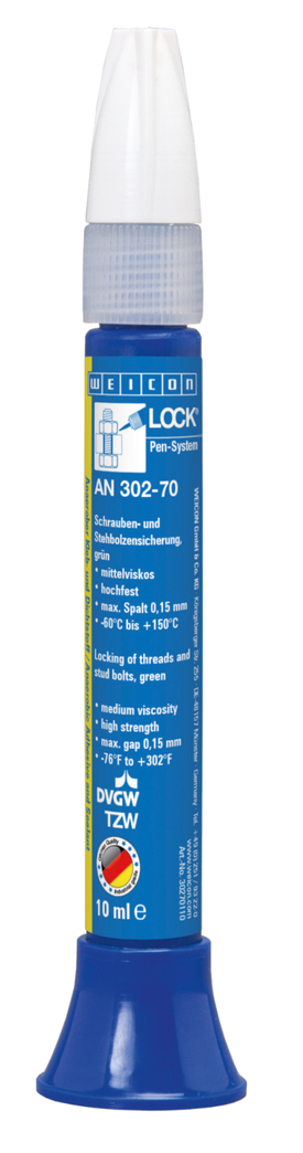 WEICONLOCK® AN 302-70 나사산 및 스터드 볼트의 잠금 장치 | 고강도, 중간 점도, 식수 승인을 받은 제품