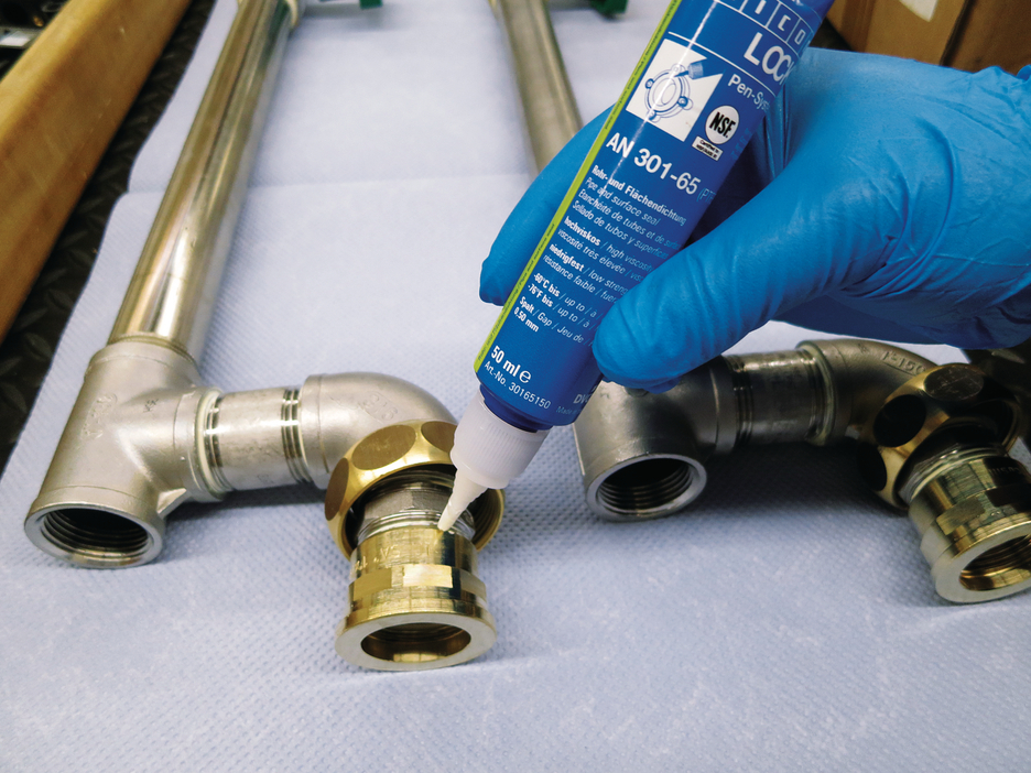 WEICONLOCK® AN 301-65 파이프 및 플랜지 씰링제 | PTFE, 중간 강도, 음용수 승인 획득