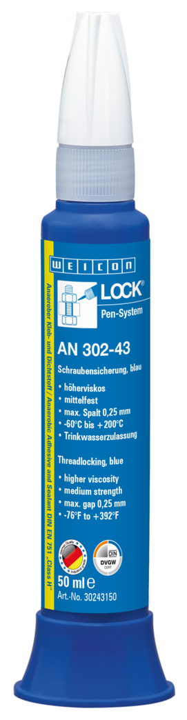 WEICONLOCK® AN 302-43 나사고정제 | 중간 강도, 높은 점도, 음용수 승인