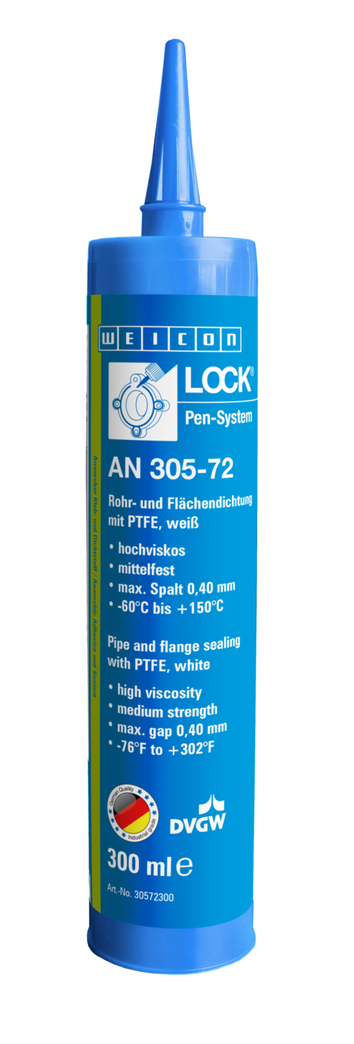 WEICONLOCK® AN 305-72 파이프 및 플랜지 씰링제 | PTFE, 중간 강도, 음용수 승인 획득