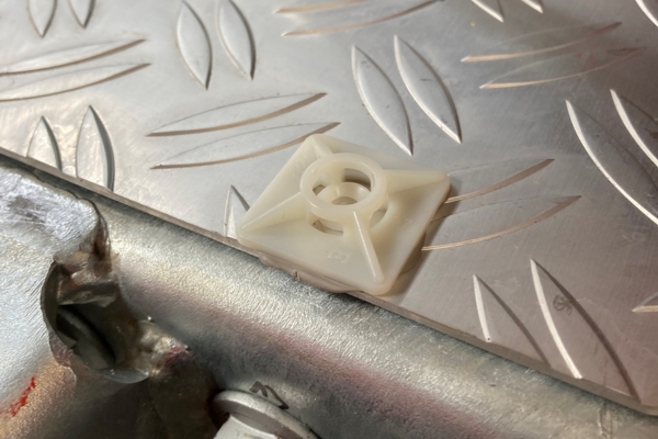 plastic nut, mounting nut, edu plastic spacer, square nut, metal panel