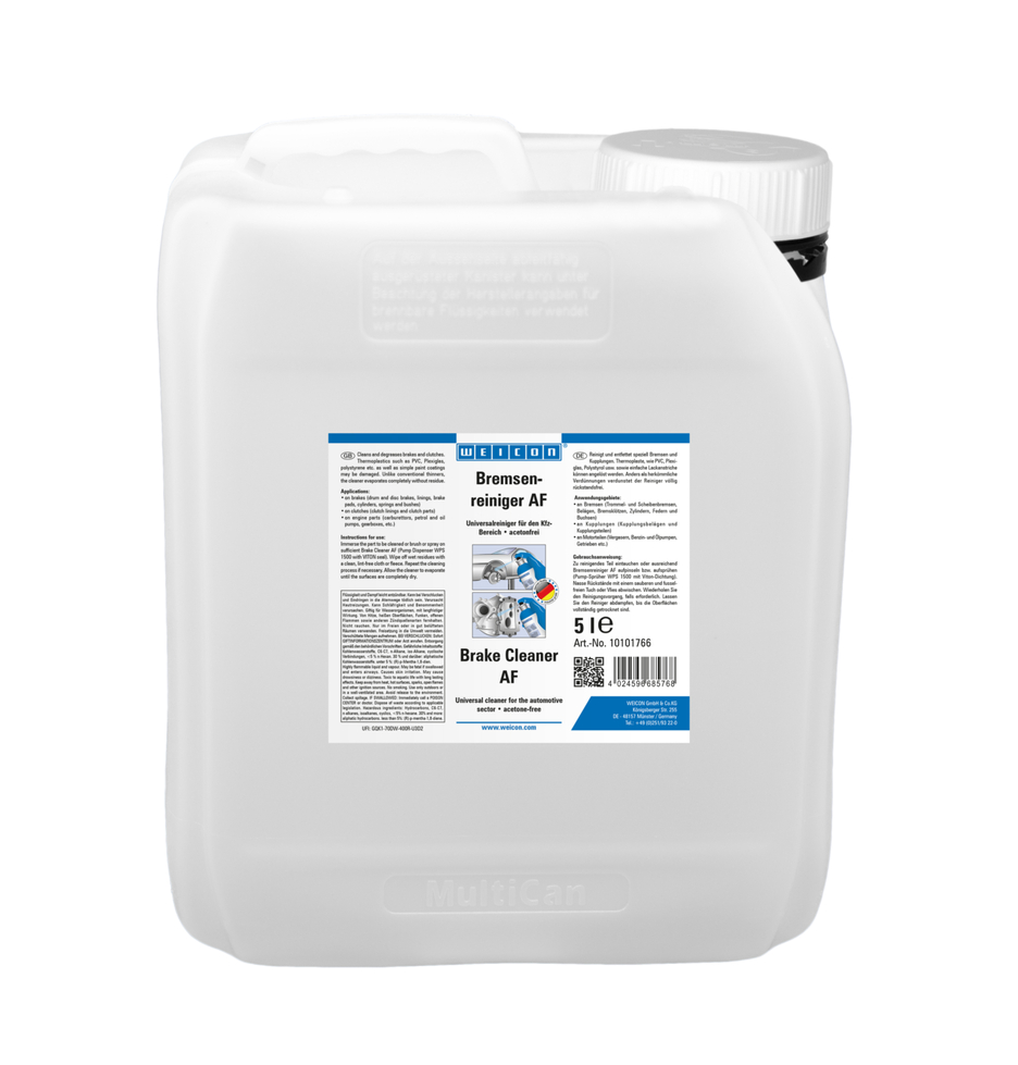 WEICON 브레이크 클리너 AF | 아세톤이 함유되지 않은 자동차 분야의 범용 세정제