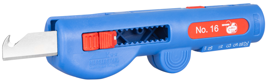 쿼드로 스트리퍼 16번 | 다기능 스트리퍼 I 작업 범위 스트리핑 0,5 - 6,0 mm² / 스키닝 8 - 13 mm Ø 제거