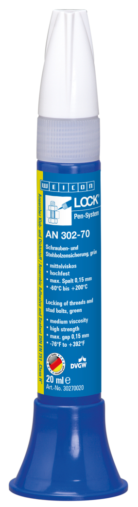 WEICONLOCK® AN 302-70 나사산 및 스터드 볼트의 잠금 장치 | 고강도, 중간 점도, 식수 승인을 받은 제품