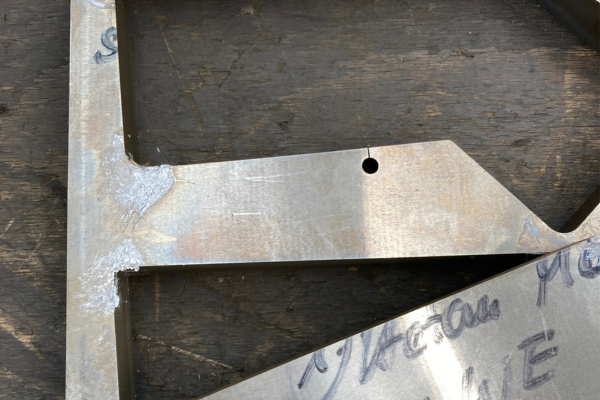 metal, angle, frame, hole, rust