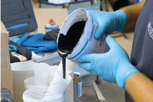 epoxy, paint, container, liquid, gloves