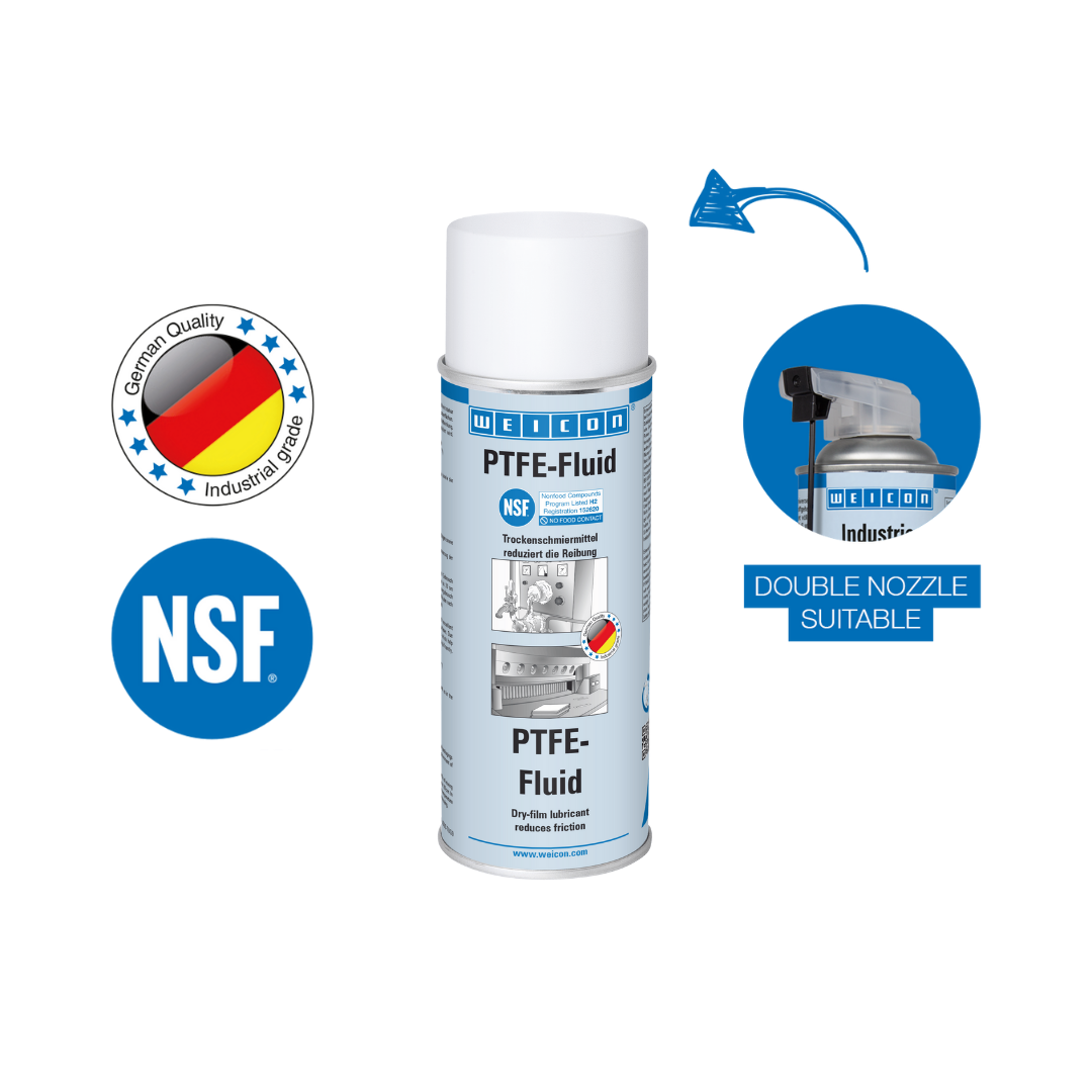 PTFE-Fluid | 식품 부문용 무급유 건식 윤활유 NSF H2