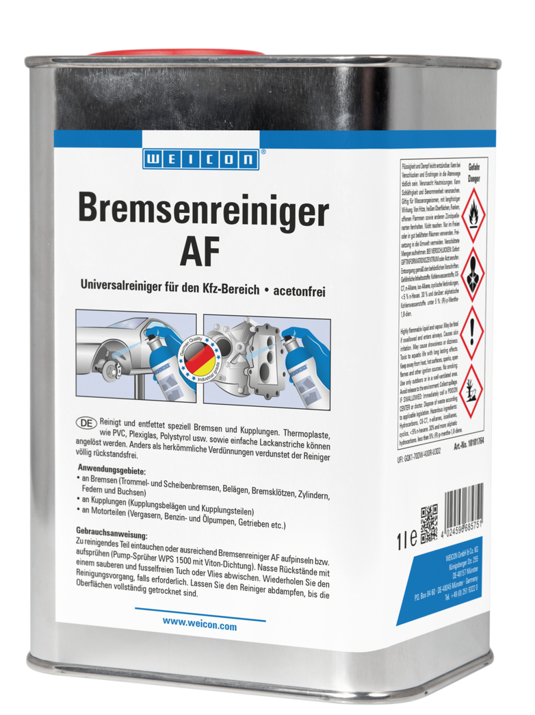 WEICON Brake Cleaner AF | 아세톤이 함유되지 않은 자동차 분야의 범용 세정제