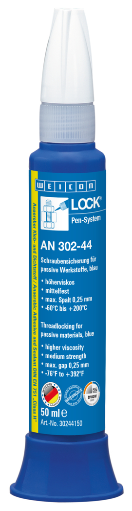 WEICONLOCK® AN 302-44 나사고정제 | 수동 재질에도 사용,  중간 강도
