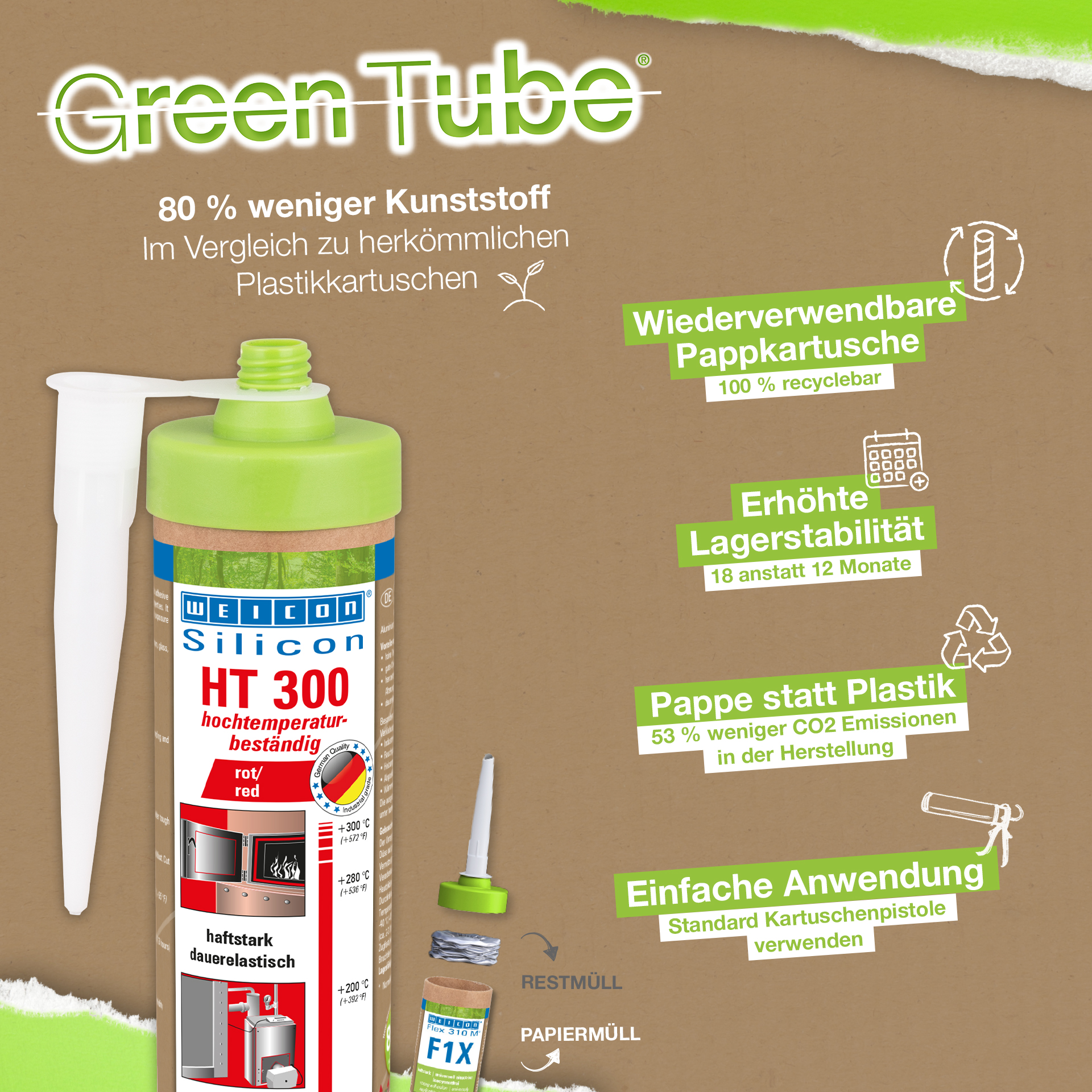 실리콘 HT 300 | 실란트, 최대 300 °C의 고온 내성